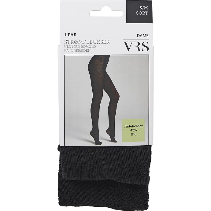 VRS Strømpebukser Str. L/XL Sort