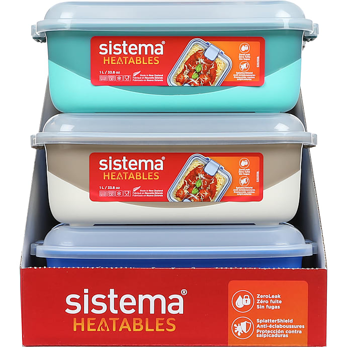 Sistema rektangel heatables - 1 liter - flere varianter - assorteret