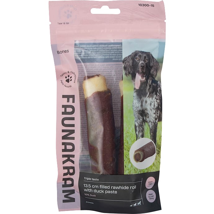 Faunakram Rawhide Roll Duck Paste 13,5 cm