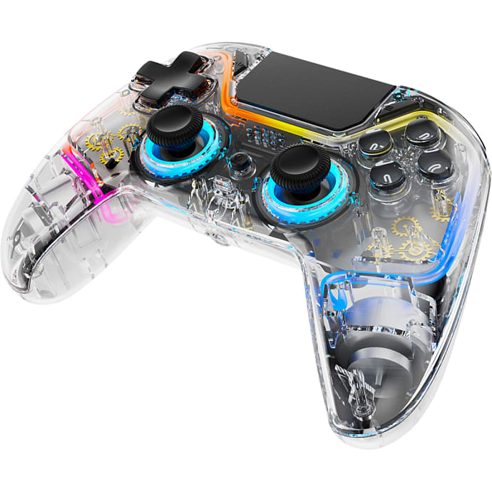 Deltaco Gaming PS4 RGB Trådløs Controller Transparent