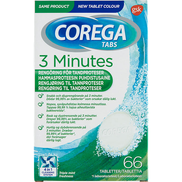 Corega Tandprotese Rensetabletter