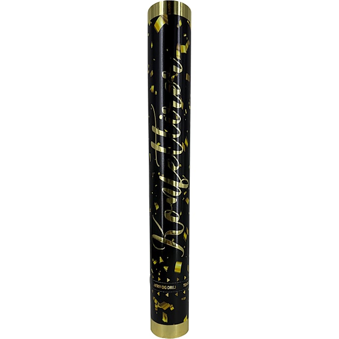 Salling Konfettirør 50 cm Sort/Guld