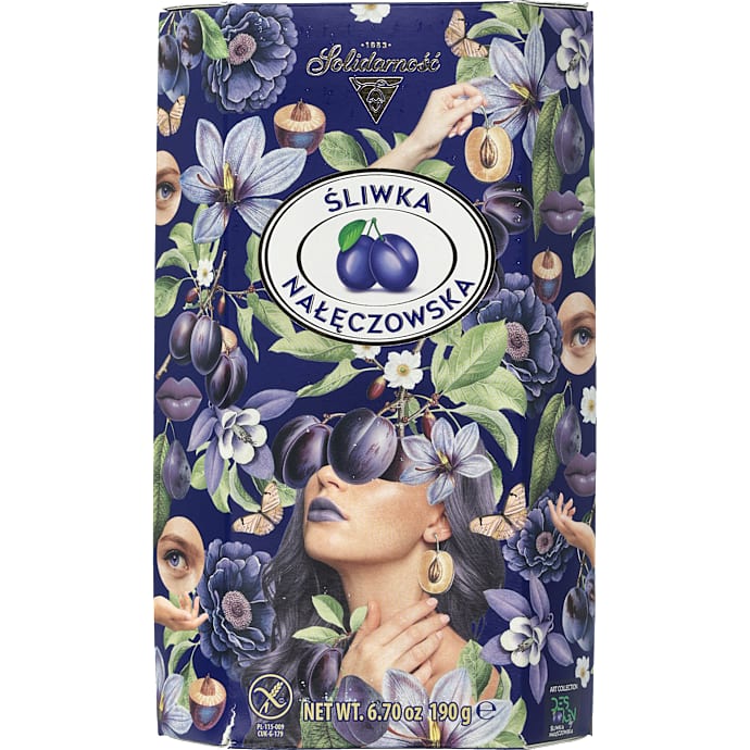 Kandiserede blommer m. chokoladeovertræk