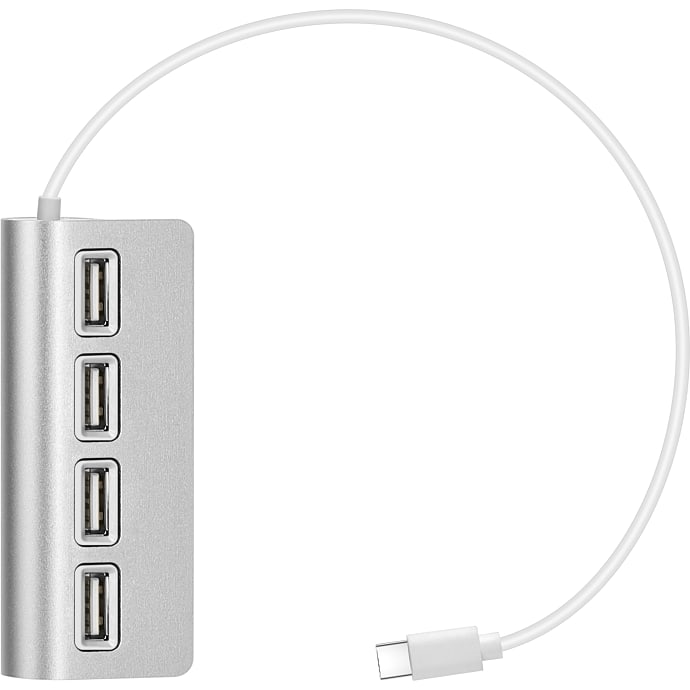 Nohro USB-C hub sølvfarvet