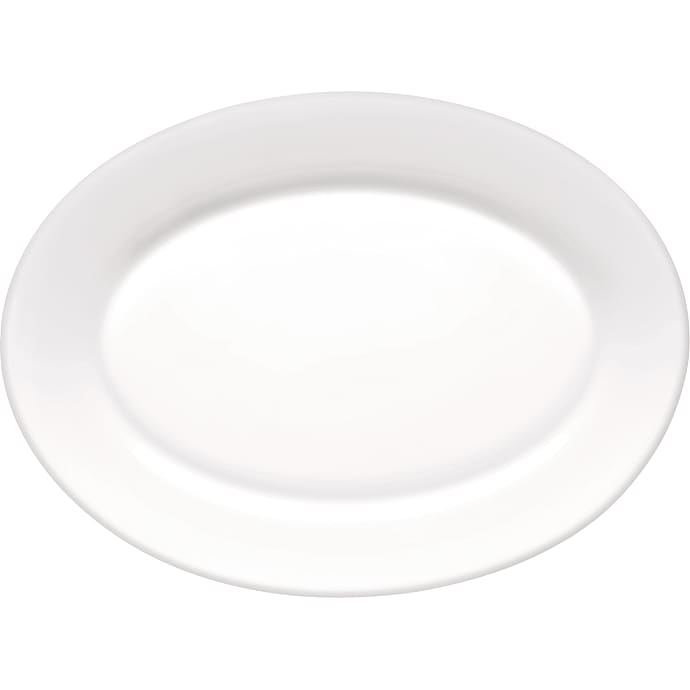 Ovalt fad opalglas - 30 cm