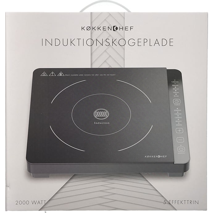 Køkkenchef induktionskogeplade - grå (Ø20cm)