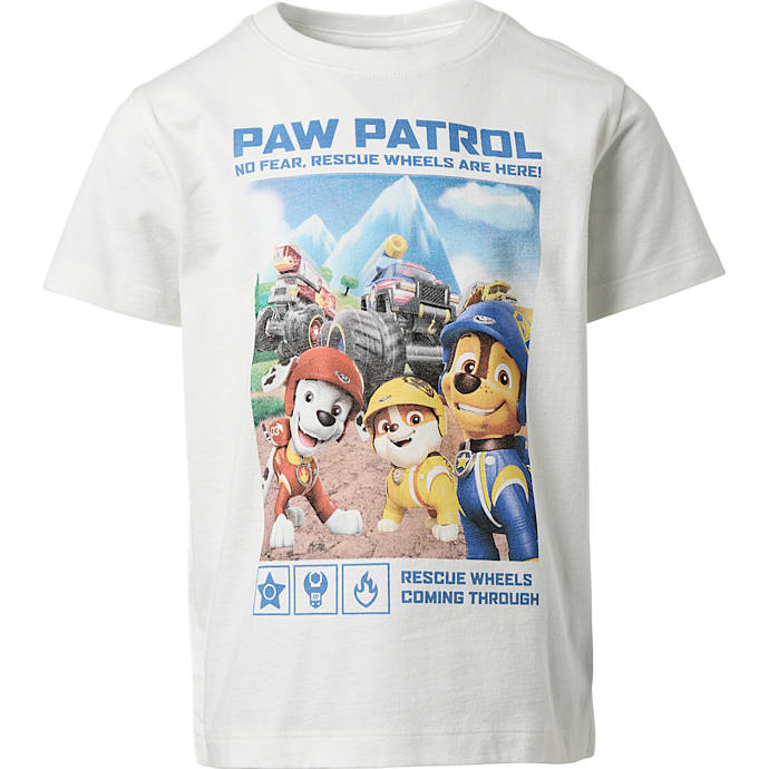 Paw Patrol T-shirt str. 110/116 - råhvid