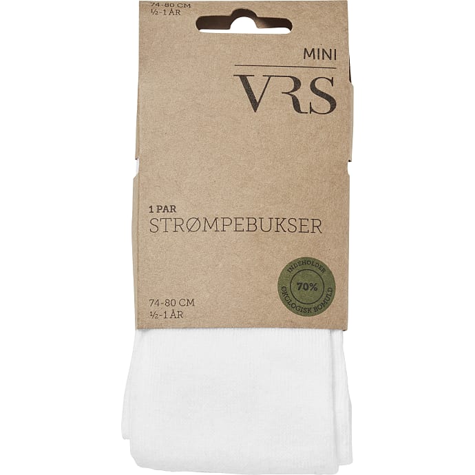 VRS baby strømpebukser hvid str. ½-1 år
