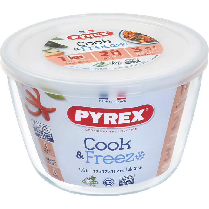 Pyrex skål med låg
