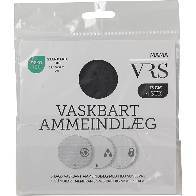 VRS dame 4-pak ammeindlæg str. onesize - sort