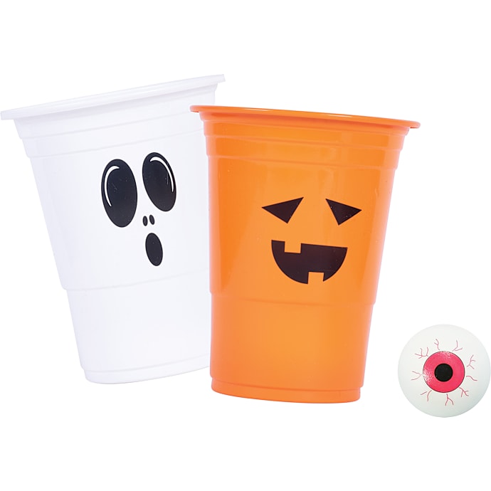 Halloween beerpongspil - sort og orange