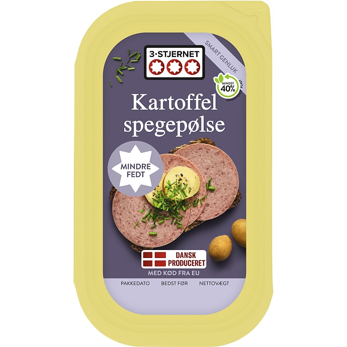 Kartoffelspegepølse i skiver