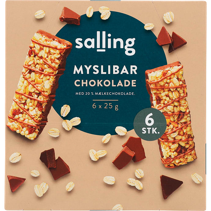 Müslibar m. mælkechokolade