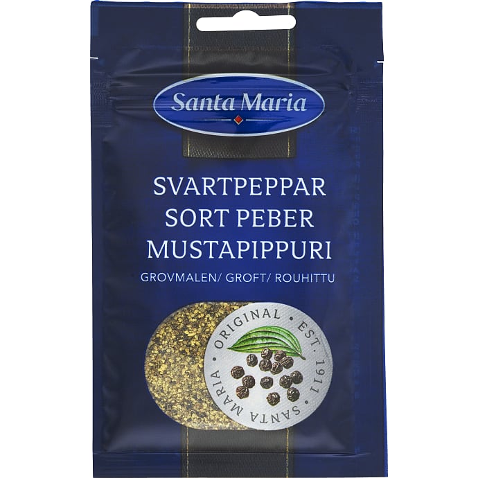 Santa Maria Groftmalet sort peber 18 g