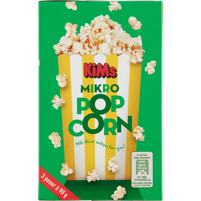 Popcorn til microbølgeovn