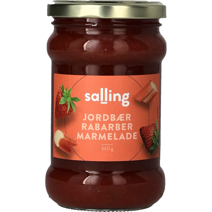 Salling Jordbær- og rabarbermarmelade