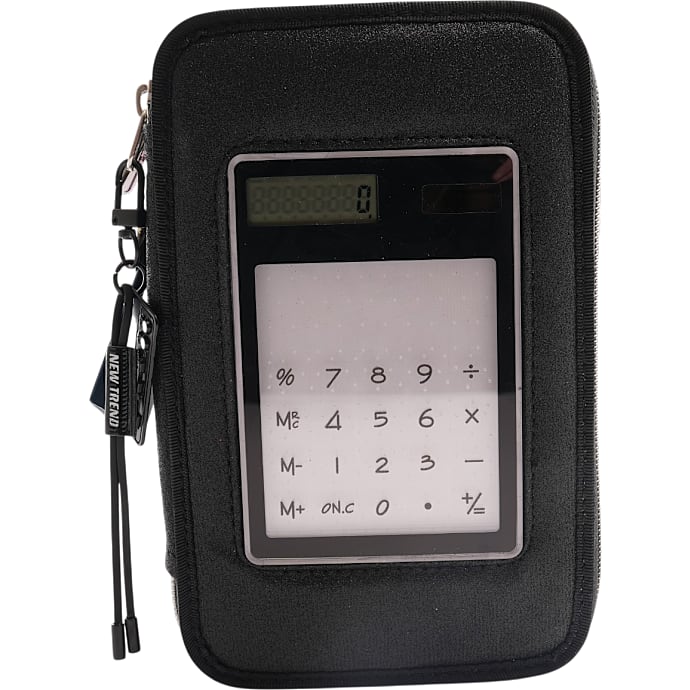 Danpen Junior Deluxe Penalhus Med Indhold - Sort Glitter