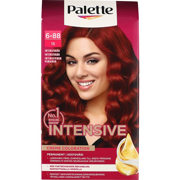 Intensive Creme Coloration permanent hårfarve 6-88 15 Intensivrød
