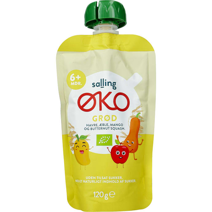 Grødsmoothie m. havre, æble, mango og butternut squash fra 6 mdr. øko
