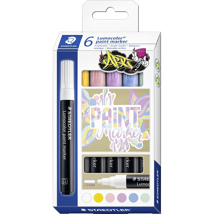 Staedtler paintmarker 6-pak pastel