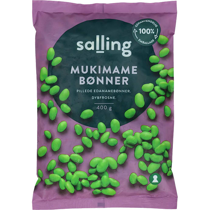 edamamebønner pillede, optøede