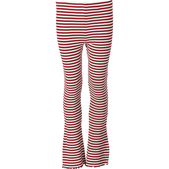 VRS børne leggings med striber str. 152 - rød