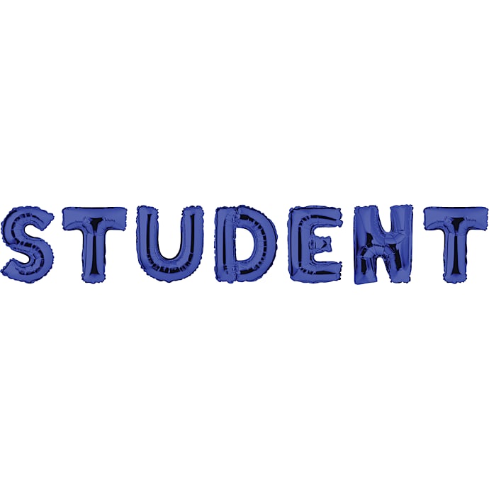 Folieballon Student Assorteret