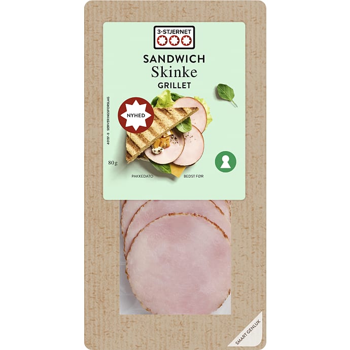 Grillet skinke i skiver