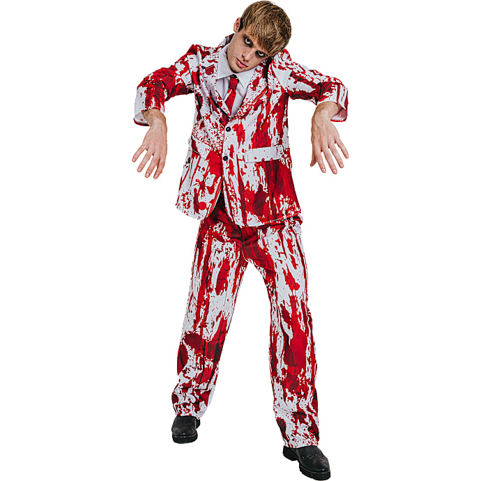 Halloween blodigt jakkesæt kostume str. 164