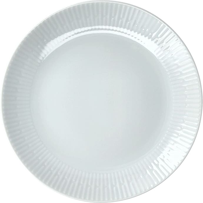 Relief frokosttallerken - hvid (Ø: 22 cm)