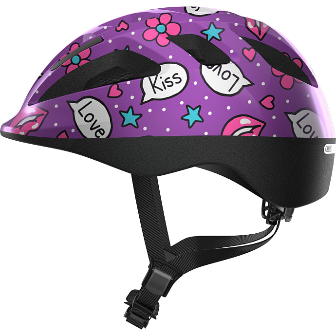 Abus børnehjelm  - Purple Kisses