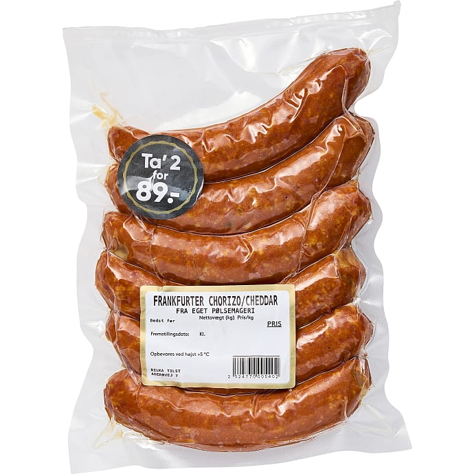 Frankfurter Chorizo/Cheddar