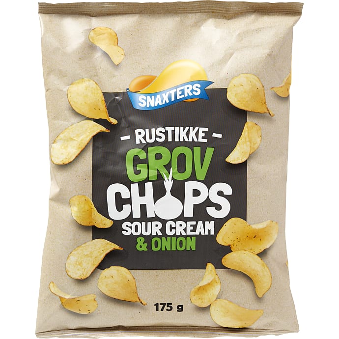 Snaxters Grove Chips Ost & Løg 175 g