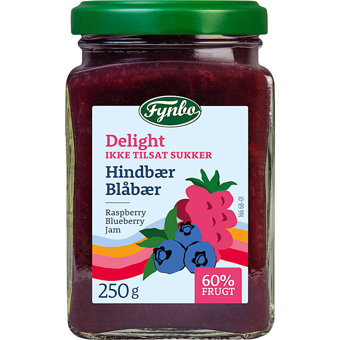 Hindbær- og blåbærmarmelade