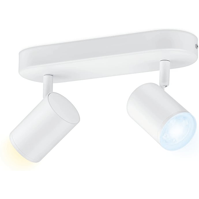 Wiz dobbelt spotlampe - hvid