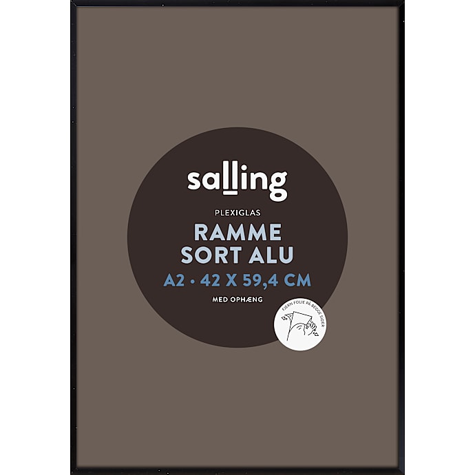 Salling Sort ramme m. plexiglas 42x59,4 cm