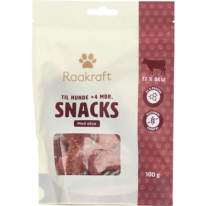 Godbidder snacks m. okse kornfri