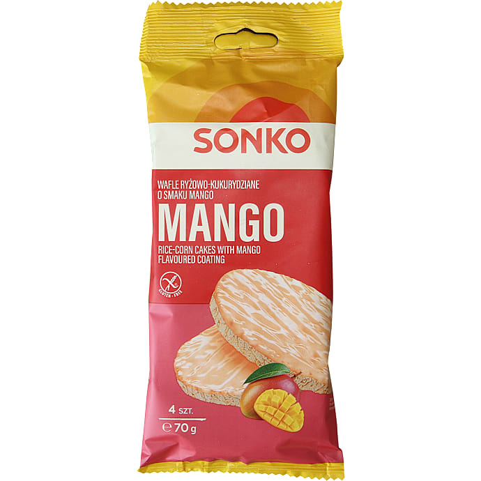 Ris- og majskiks m. mangosmag