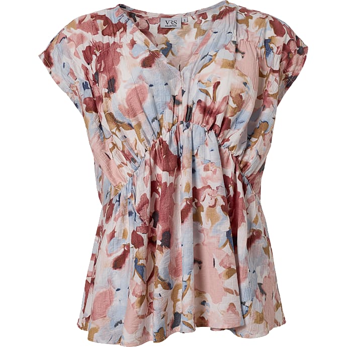 VRS Dame blomstret top - rosa