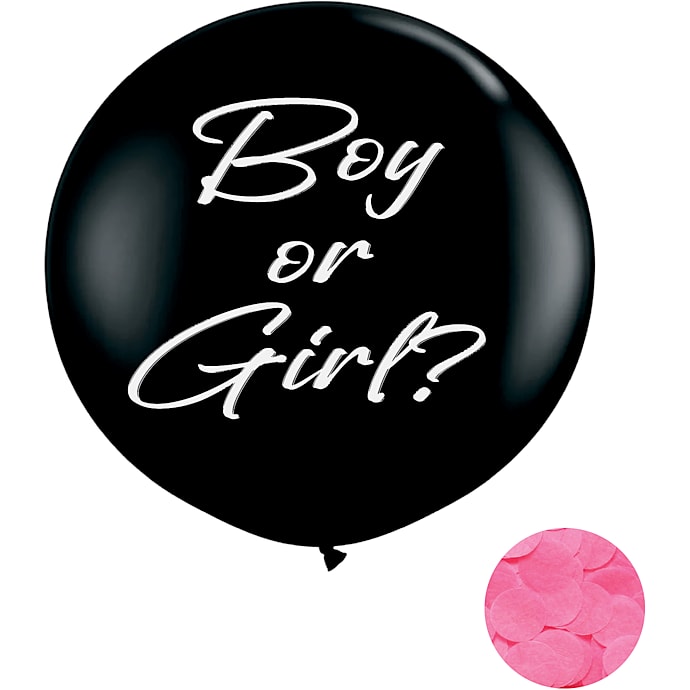 Gender Reveal Ballon 90 cm Lyserød