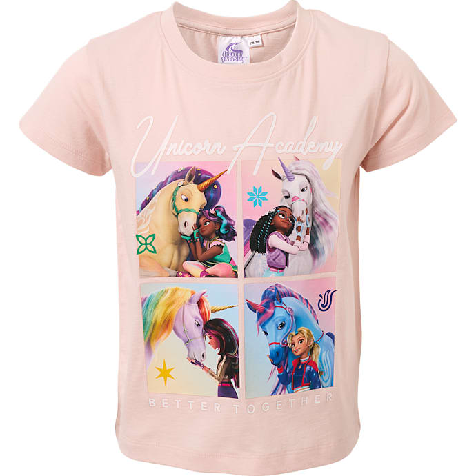 Unicorn Academy T-shirt str. 110/116 - rosa