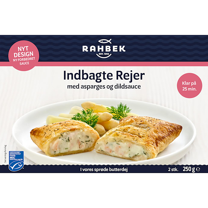 Indbagte rejer m. asparges