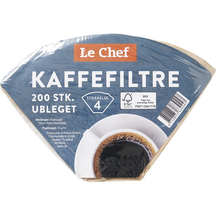 Le Chef Brune kaffefiltre 200 stk