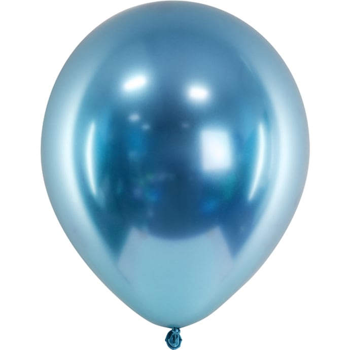 Glossy latexballoner Ø: 30 cm 10-pak - Blå