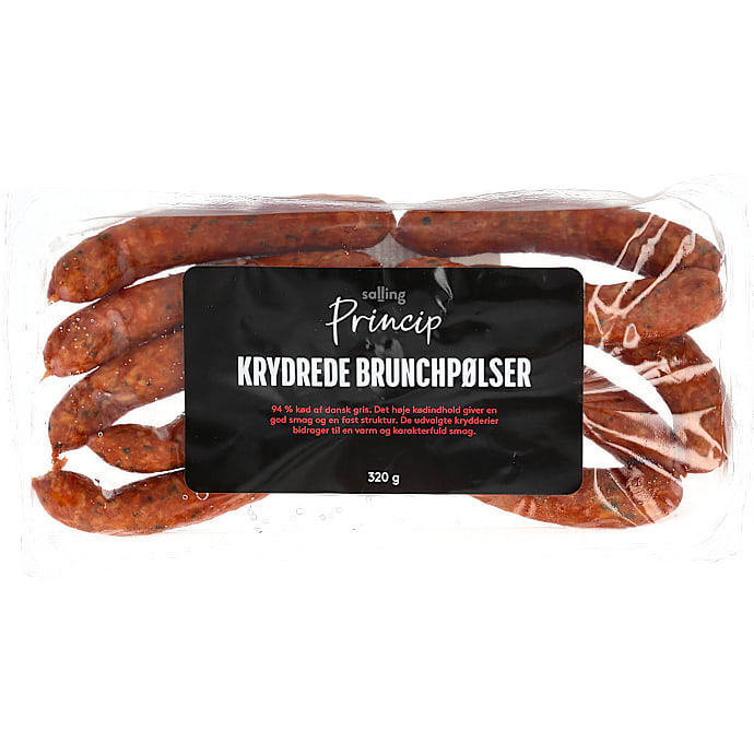 Krydrede brunchpølser 94% kød – produktbillede