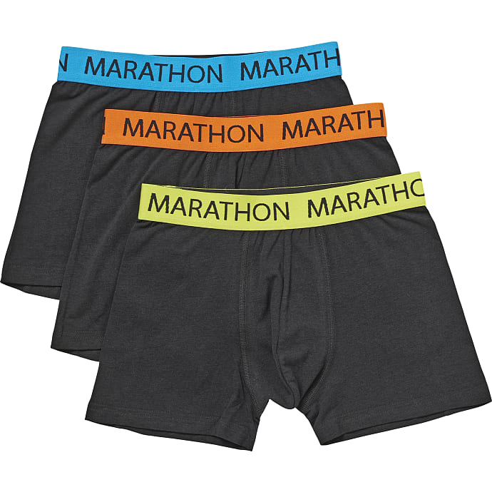 Marathon teen 3-pak boxershorts str. 13-15 år - sort
