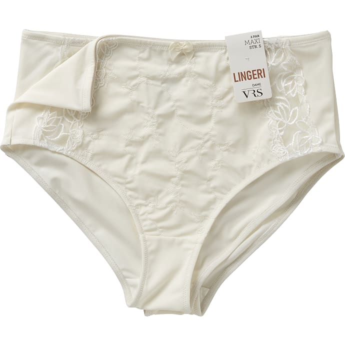 VRS dame 2-pak maxi trusser str. 2XL - hvid