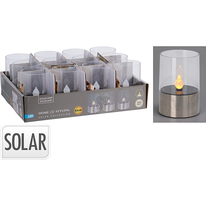 Ida Solar Stearinlys Sølv