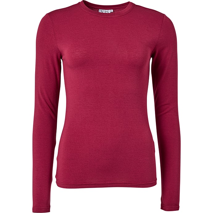 VRS dame slim fit T-shirt str. 2XL - rød