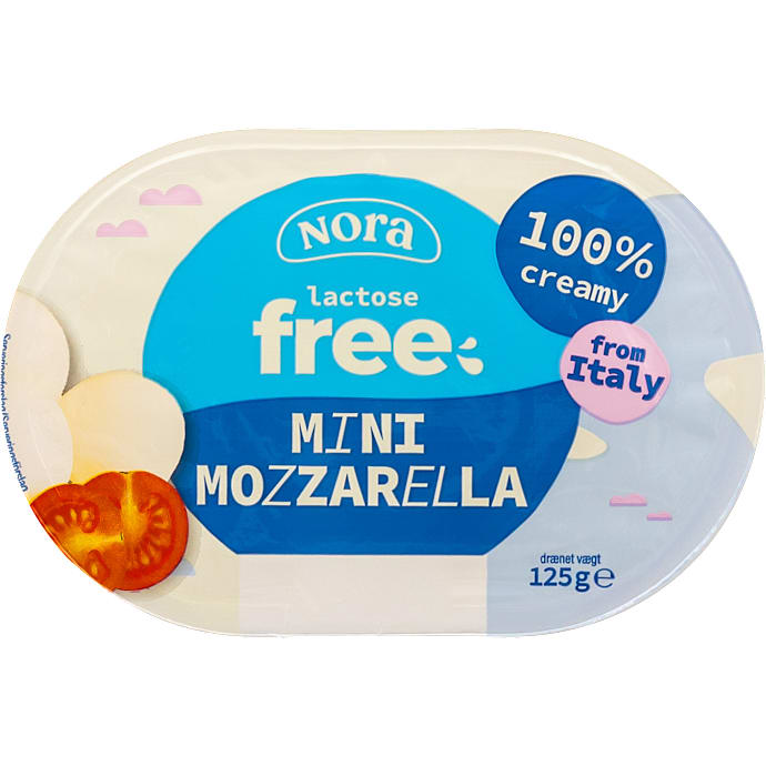 Nora Mini Mozzarella Laktosefri 18%
